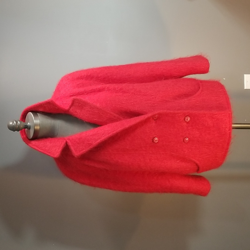 Vintage red Murray Brothers Scotland Wool Mohair double breasted jacket size  M